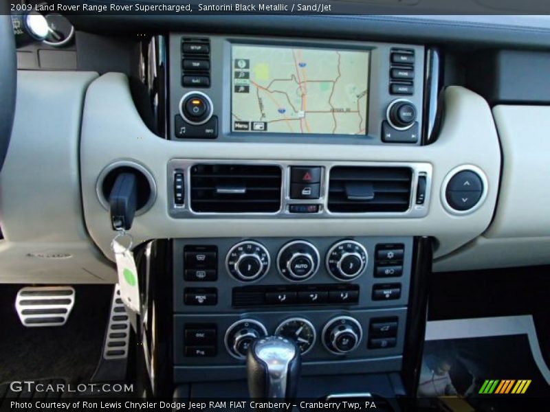 Santorini Black Metallic / Sand/Jet 2009 Land Rover Range Rover Supercharged