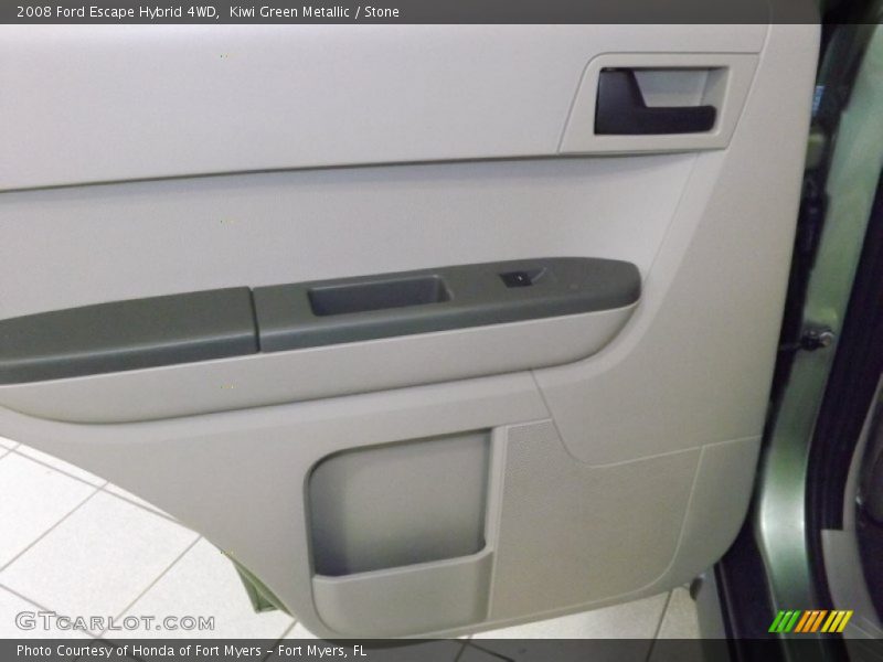 Kiwi Green Metallic / Stone 2008 Ford Escape Hybrid 4WD