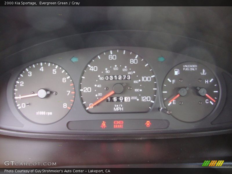Evergreen Green / Gray 2000 Kia Sportage
