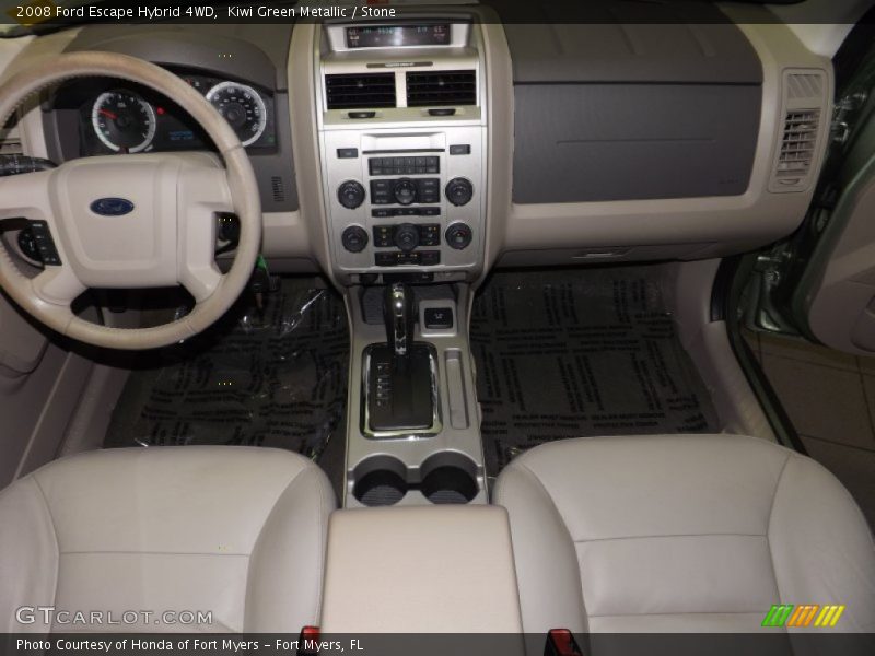 Kiwi Green Metallic / Stone 2008 Ford Escape Hybrid 4WD