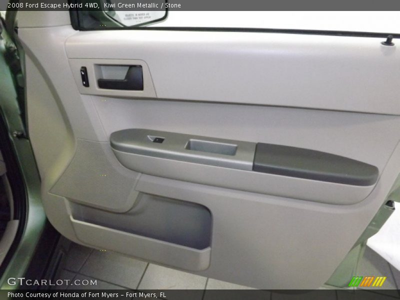 Kiwi Green Metallic / Stone 2008 Ford Escape Hybrid 4WD