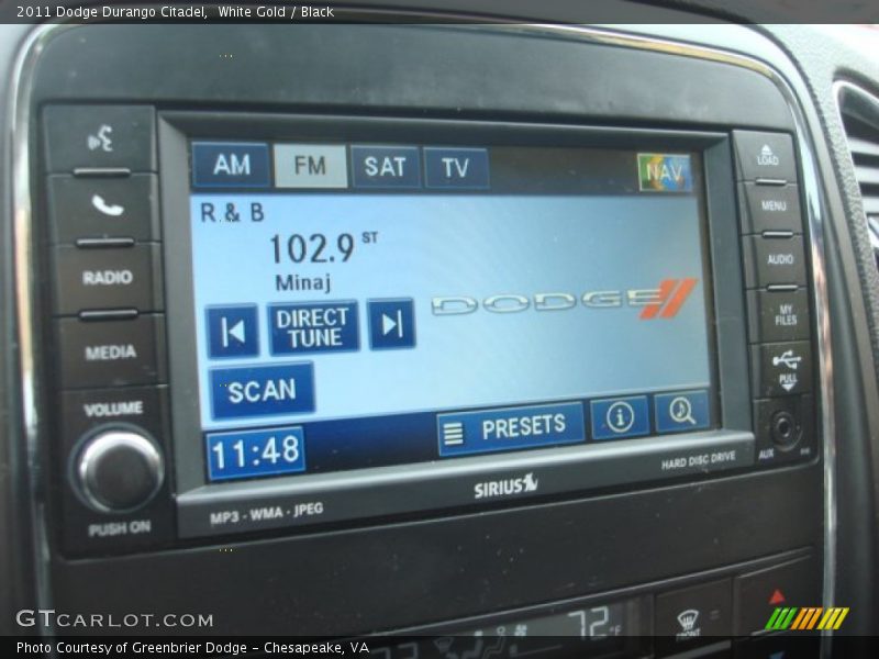White Gold / Black 2011 Dodge Durango Citadel