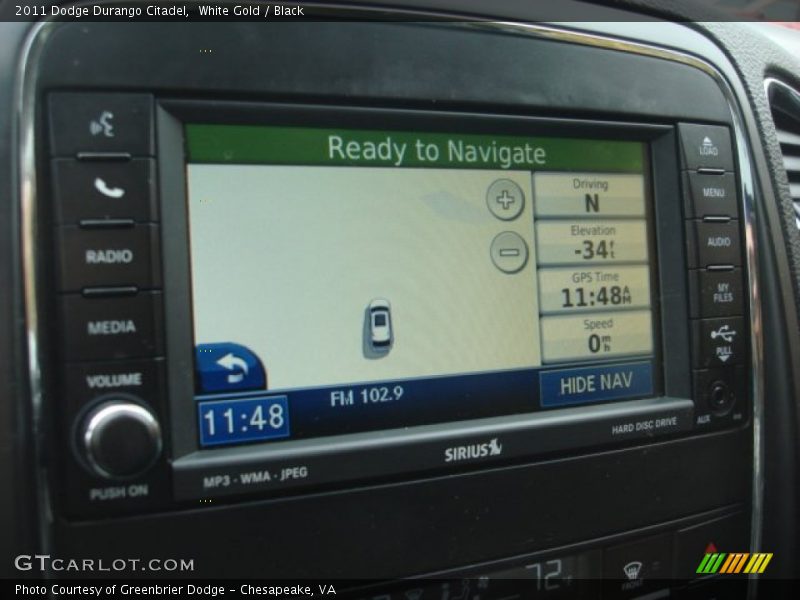 White Gold / Black 2011 Dodge Durango Citadel