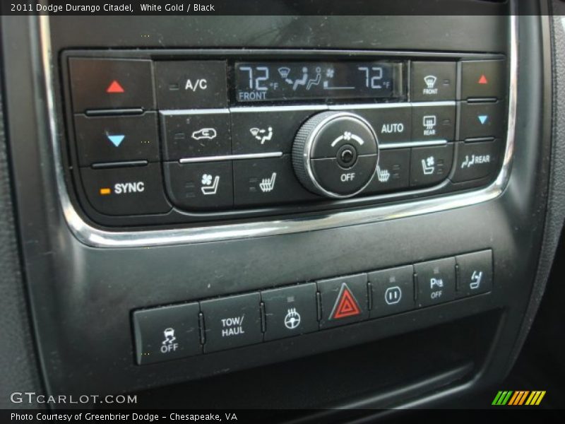 White Gold / Black 2011 Dodge Durango Citadel