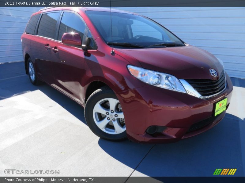 Salsa Red Pearl / Light Gray 2011 Toyota Sienna LE