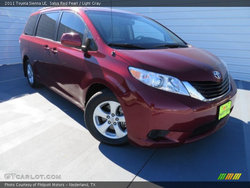 Salsa Red Pearl / Light Gray 2011 Toyota Sienna LE