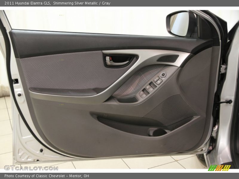 Shimmering Silver Metallic / Gray 2011 Hyundai Elantra GLS