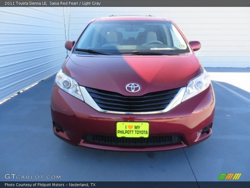 Salsa Red Pearl / Light Gray 2011 Toyota Sienna LE