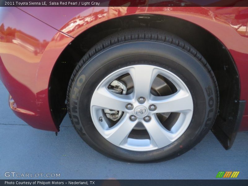 Salsa Red Pearl / Light Gray 2011 Toyota Sienna LE