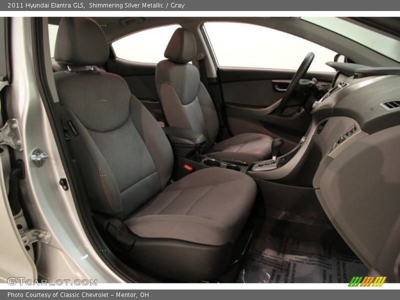Shimmering Silver Metallic / Gray 2011 Hyundai Elantra GLS