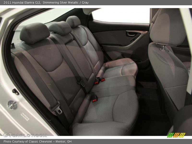 Shimmering Silver Metallic / Gray 2011 Hyundai Elantra GLS