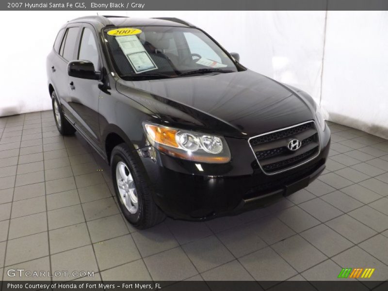 Ebony Black / Gray 2007 Hyundai Santa Fe GLS