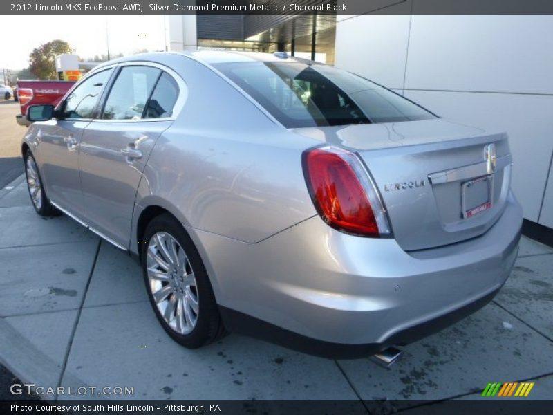 Silver Diamond Premium Metallic / Charcoal Black 2012 Lincoln MKS EcoBoost AWD