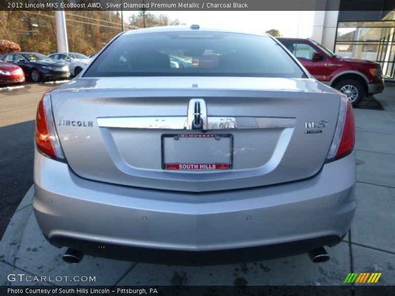 Silver Diamond Premium Metallic / Charcoal Black 2012 Lincoln MKS EcoBoost AWD
