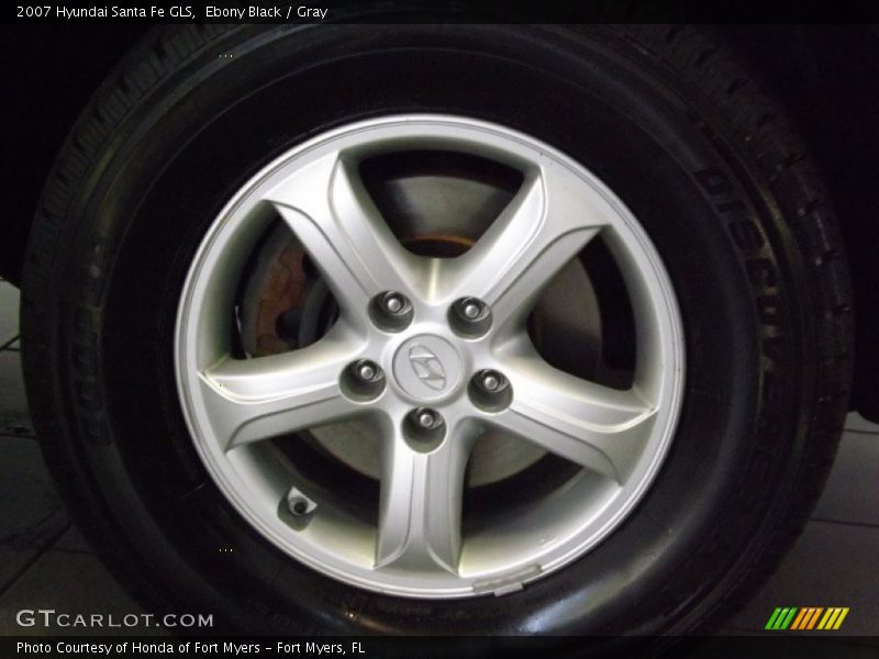 Ebony Black / Gray 2007 Hyundai Santa Fe GLS