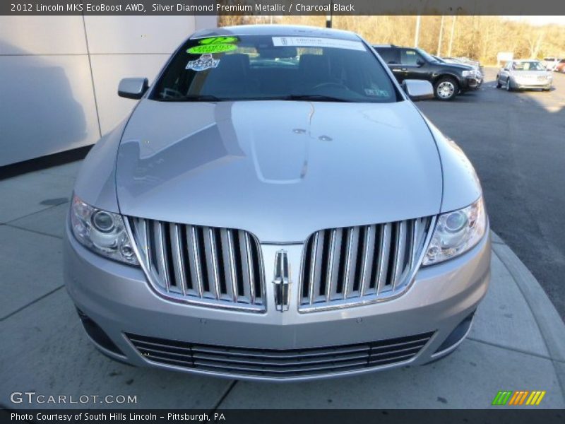 Silver Diamond Premium Metallic / Charcoal Black 2012 Lincoln MKS EcoBoost AWD