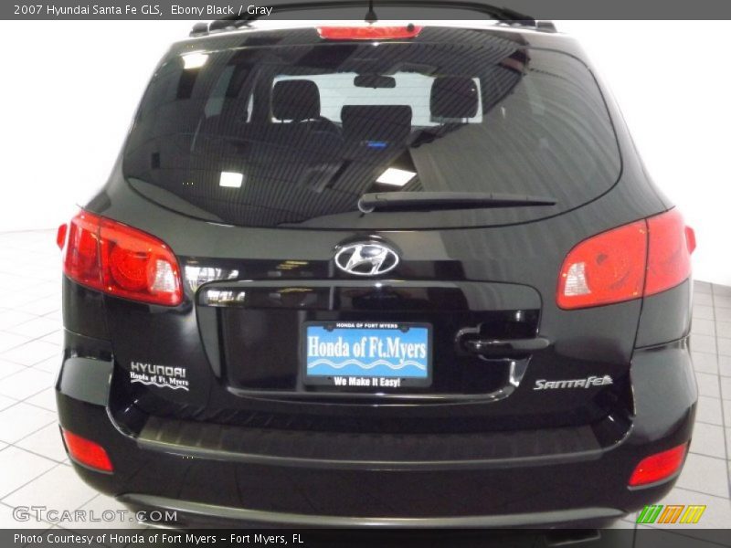 Ebony Black / Gray 2007 Hyundai Santa Fe GLS