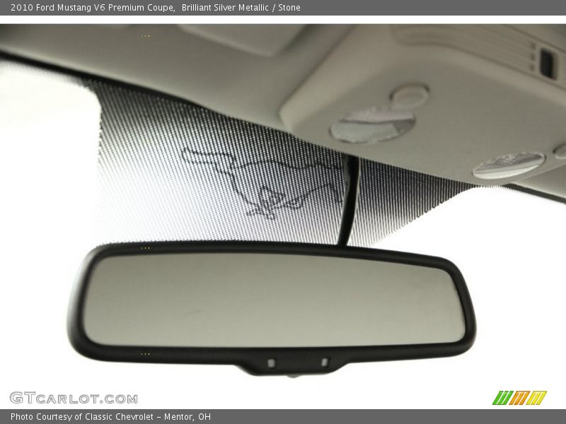 Brilliant Silver Metallic / Stone 2010 Ford Mustang V6 Premium Coupe