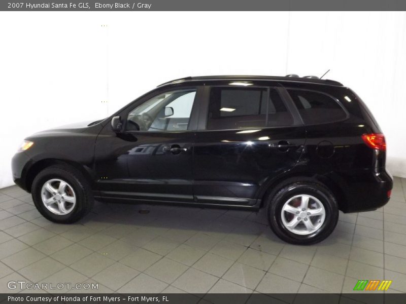 Ebony Black / Gray 2007 Hyundai Santa Fe GLS