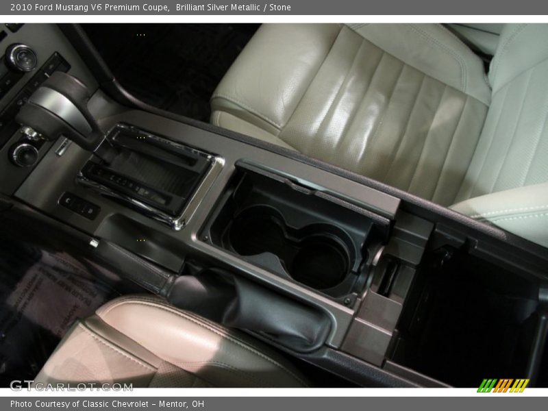 Brilliant Silver Metallic / Stone 2010 Ford Mustang V6 Premium Coupe