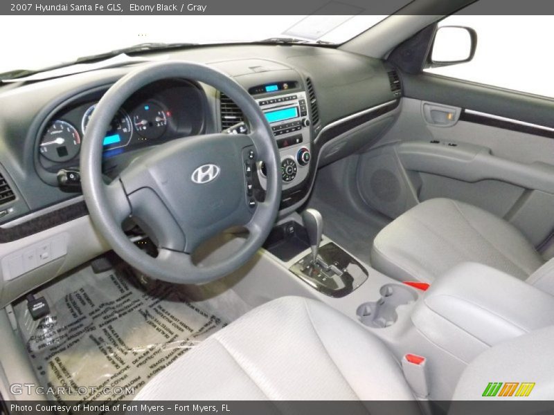 Ebony Black / Gray 2007 Hyundai Santa Fe GLS