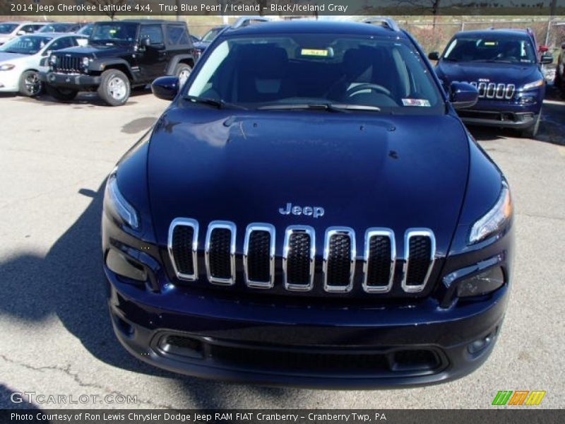 True Blue Pearl / Iceland - Black/Iceland Gray 2014 Jeep Cherokee Latitude 4x4