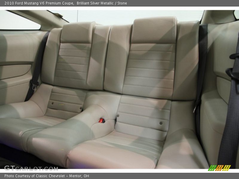 Brilliant Silver Metallic / Stone 2010 Ford Mustang V6 Premium Coupe
