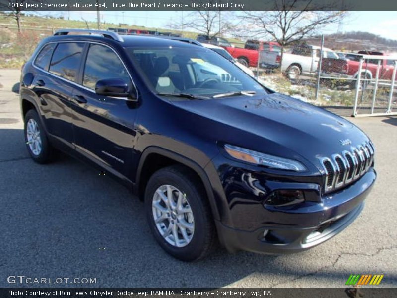 True Blue Pearl / Iceland - Black/Iceland Gray 2014 Jeep Cherokee Latitude 4x4