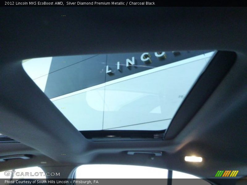 Silver Diamond Premium Metallic / Charcoal Black 2012 Lincoln MKS EcoBoost AWD