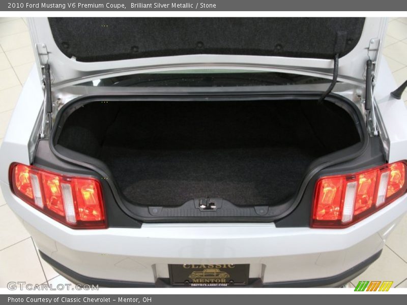 Brilliant Silver Metallic / Stone 2010 Ford Mustang V6 Premium Coupe