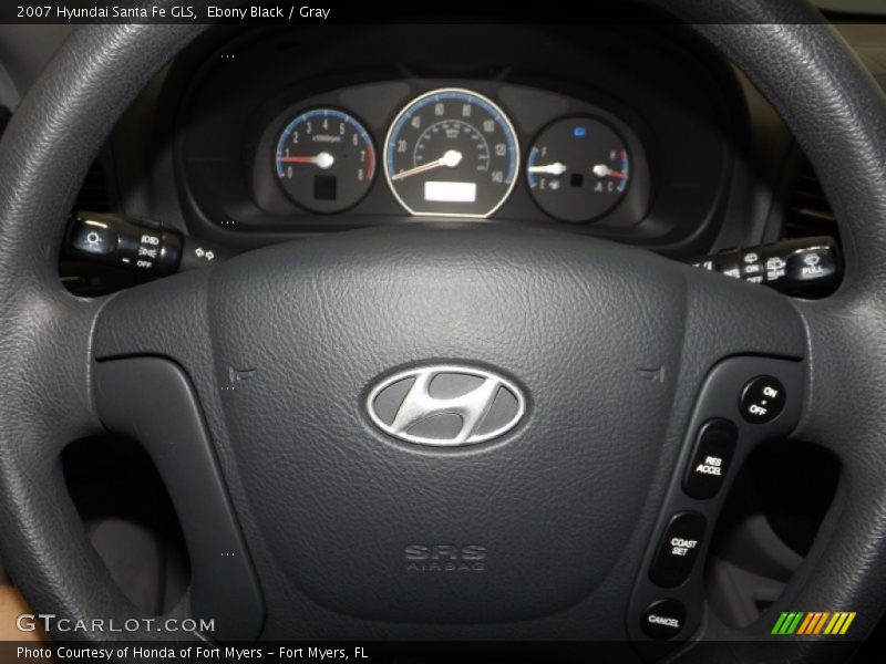 Ebony Black / Gray 2007 Hyundai Santa Fe GLS