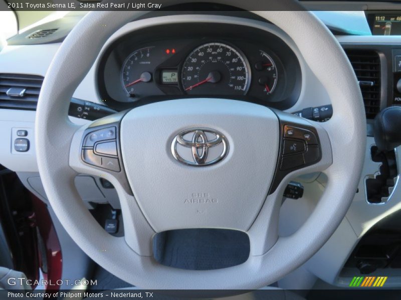 Salsa Red Pearl / Light Gray 2011 Toyota Sienna LE
