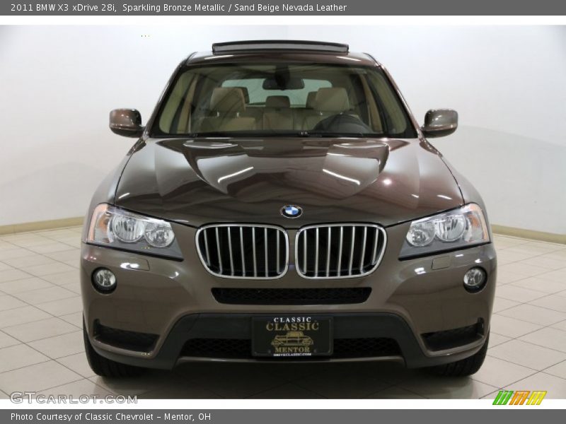 Sparkling Bronze Metallic / Sand Beige Nevada Leather 2011 BMW X3 xDrive 28i