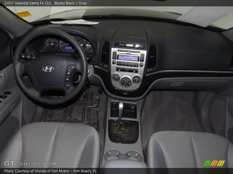 Ebony Black / Gray 2007 Hyundai Santa Fe GLS