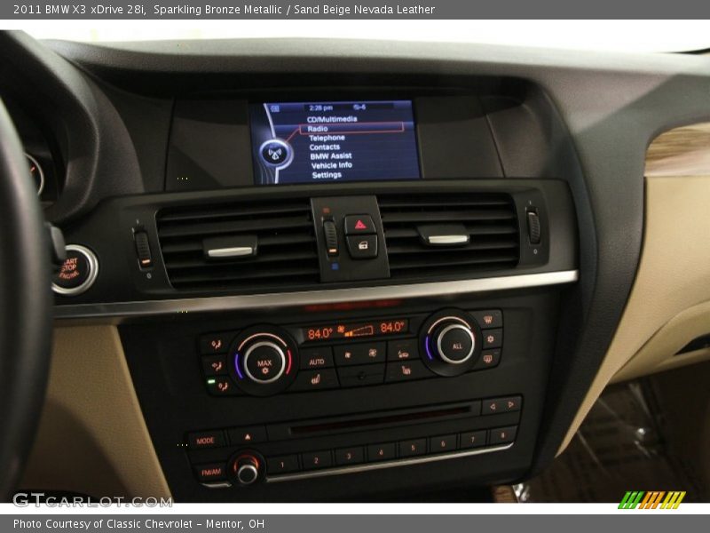 Sparkling Bronze Metallic / Sand Beige Nevada Leather 2011 BMW X3 xDrive 28i