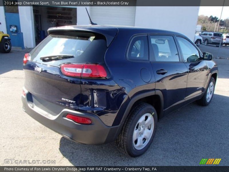 True Blue Pearl / Iceland - Black/Iceland Gray 2014 Jeep Cherokee Sport