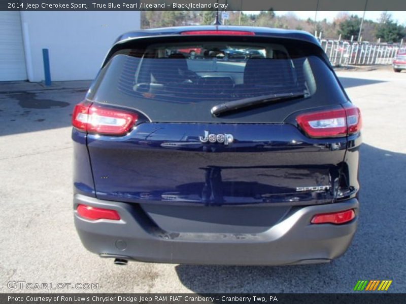 True Blue Pearl / Iceland - Black/Iceland Gray 2014 Jeep Cherokee Sport