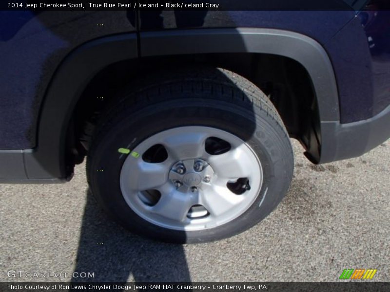 True Blue Pearl / Iceland - Black/Iceland Gray 2014 Jeep Cherokee Sport