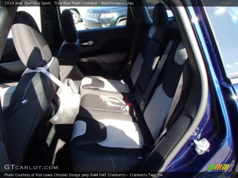 True Blue Pearl / Iceland - Black/Iceland Gray 2014 Jeep Cherokee Sport