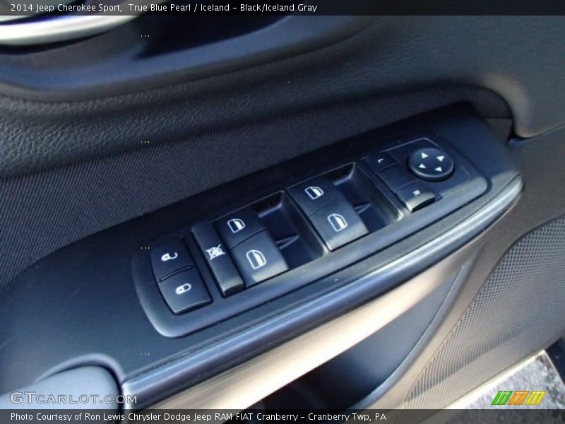 True Blue Pearl / Iceland - Black/Iceland Gray 2014 Jeep Cherokee Sport