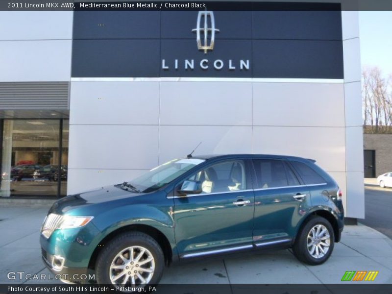 Mediterranean Blue Metallic / Charcoal Black 2011 Lincoln MKX AWD