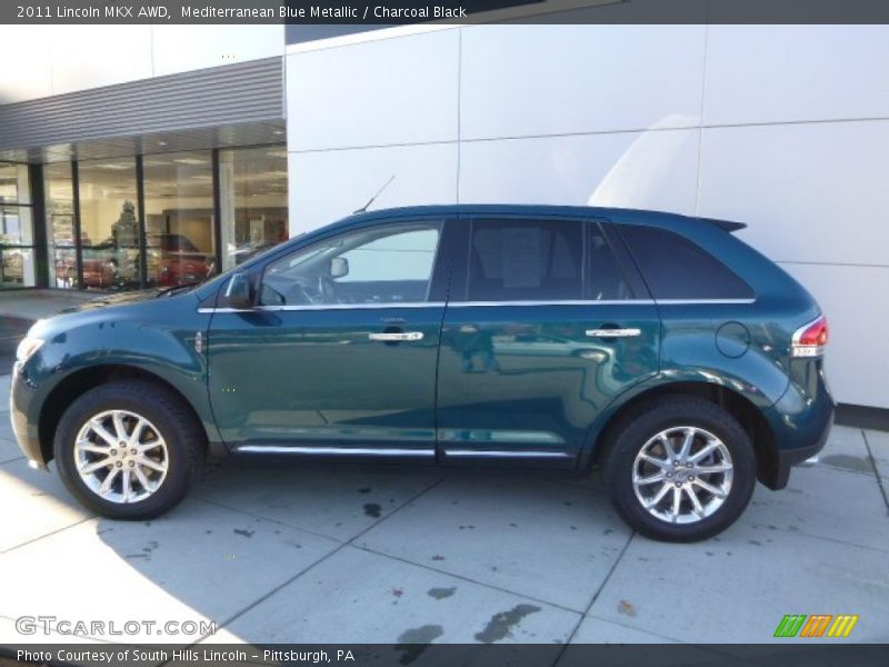 Mediterranean Blue Metallic / Charcoal Black 2011 Lincoln MKX AWD
