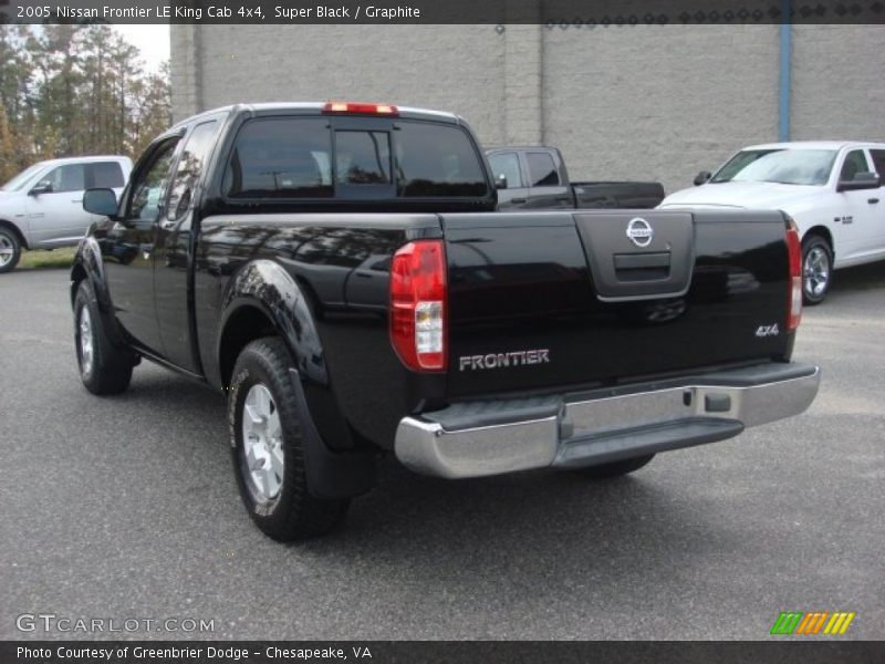 Super Black / Graphite 2005 Nissan Frontier LE King Cab 4x4