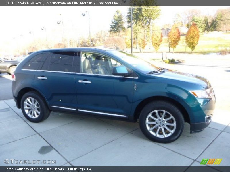 Mediterranean Blue Metallic / Charcoal Black 2011 Lincoln MKX AWD