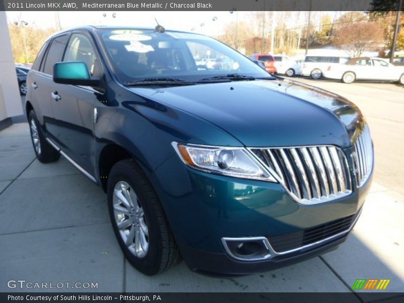 Mediterranean Blue Metallic / Charcoal Black 2011 Lincoln MKX AWD