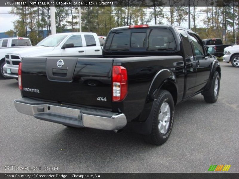 Super Black / Graphite 2005 Nissan Frontier LE King Cab 4x4