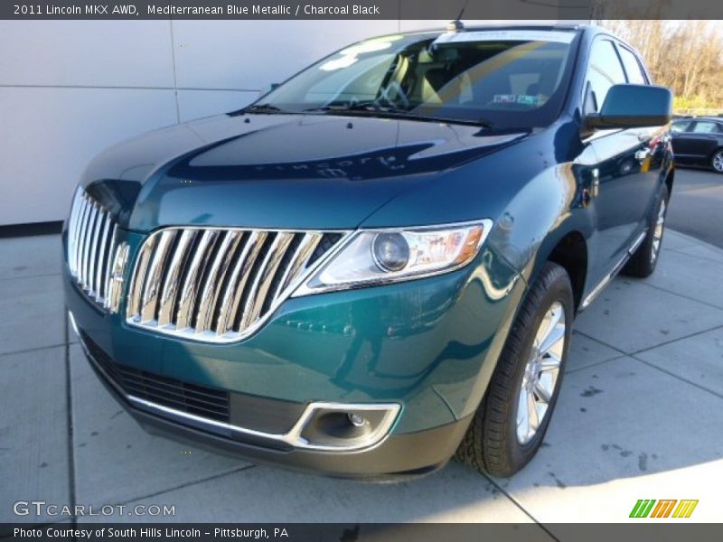 Mediterranean Blue Metallic / Charcoal Black 2011 Lincoln MKX AWD