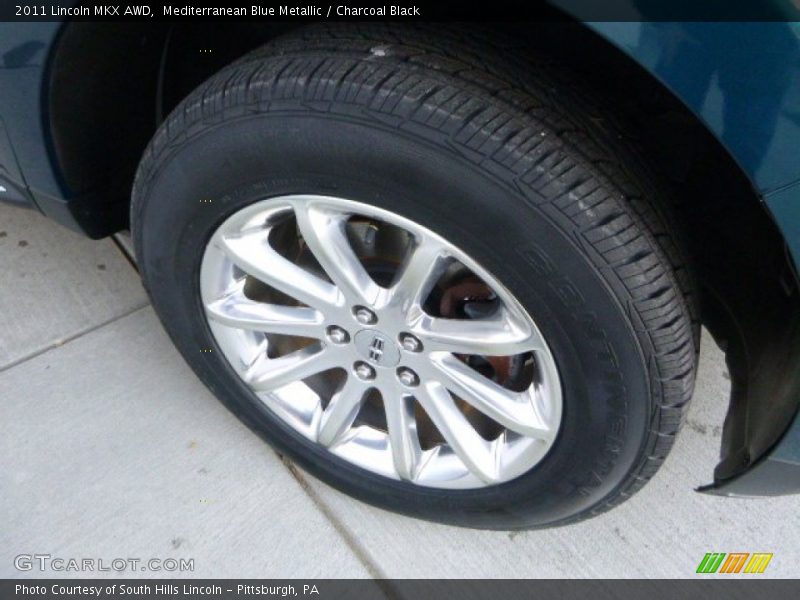 Mediterranean Blue Metallic / Charcoal Black 2011 Lincoln MKX AWD