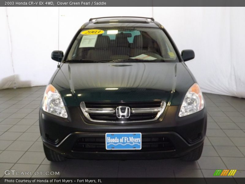 Clover Green Pearl / Saddle 2003 Honda CR-V EX 4WD