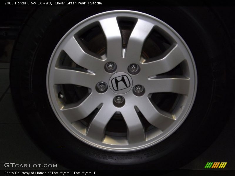 Clover Green Pearl / Saddle 2003 Honda CR-V EX 4WD